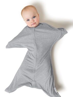 Sleeping Baby Sleep Sack Swaddle - Grey, Size 4-8 months